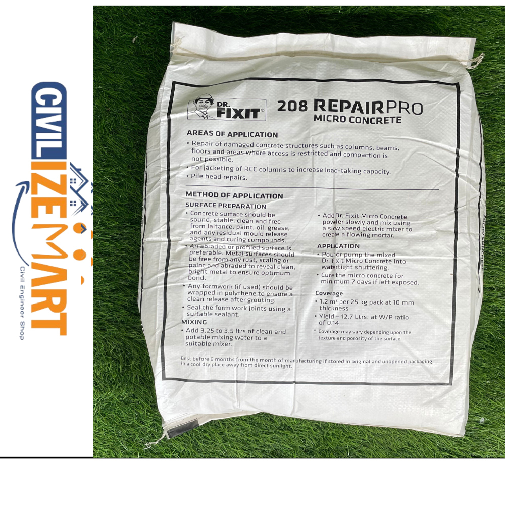 DR.FIXIT MICRO CONCRETE (25KG) FOR INDUSTRIAL FLOOR AND COLUMN REPAIR
