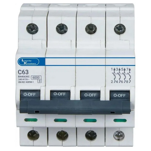 Lauritz Knudsen 63A Tripper MCB