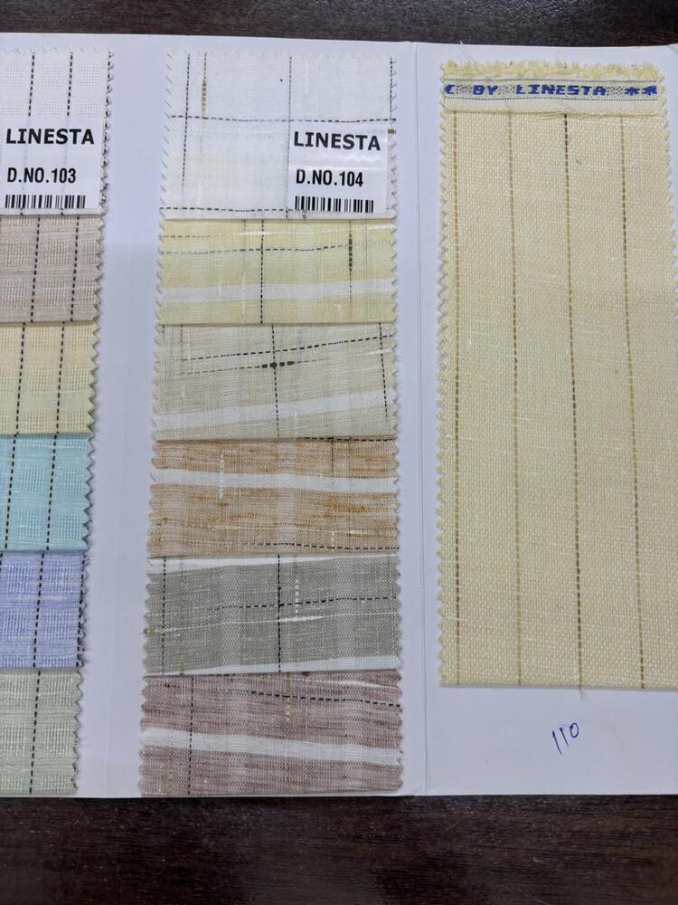 cotton linen checks and stripe