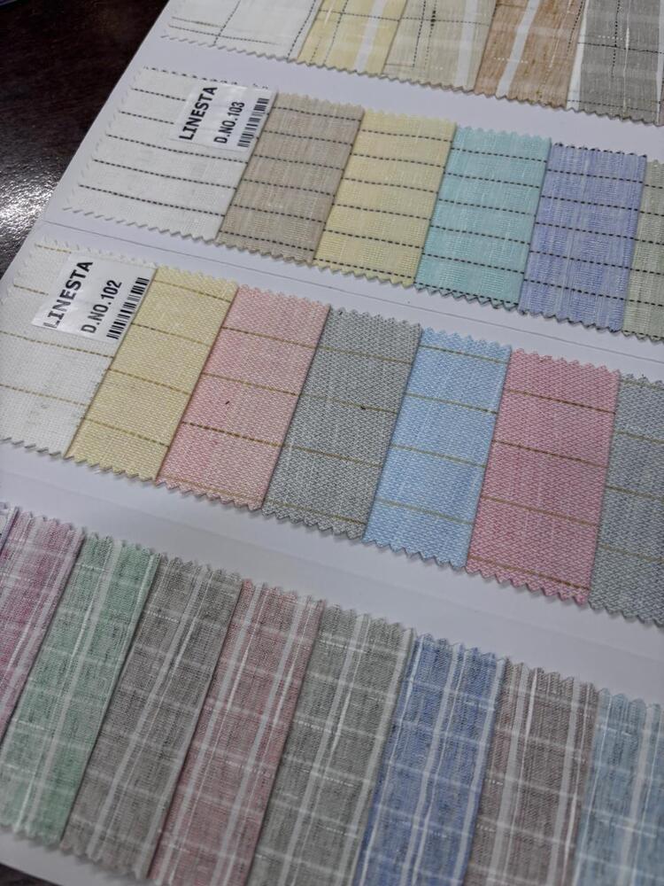 cotton linen checks and stripe