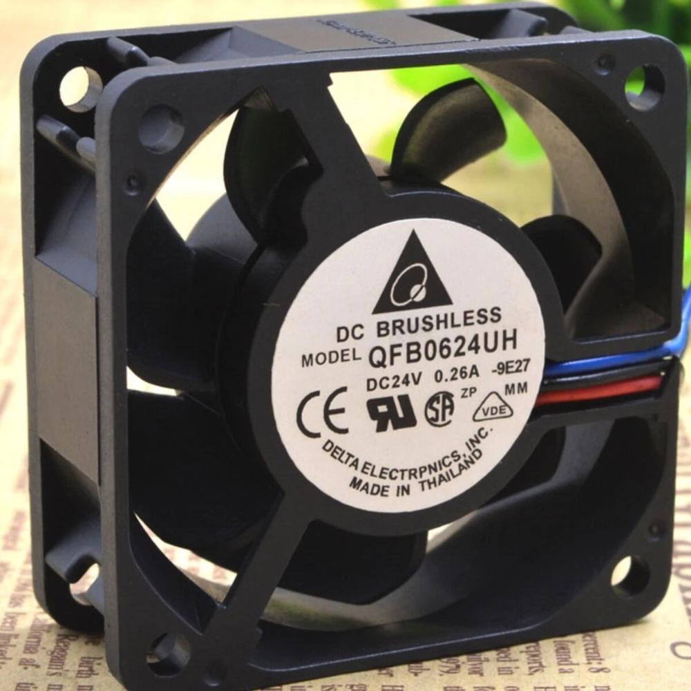 DELTA QFR0624UH 24V DC 0.26A 6025mm Ball Bearing Industrial Axial Cooling Fan
