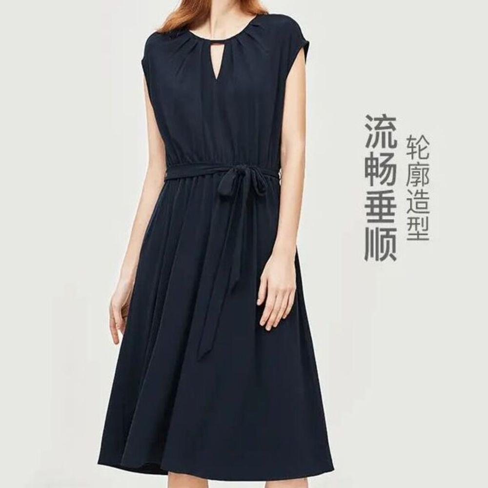 Women Elegant Peach Knee-Length Dress