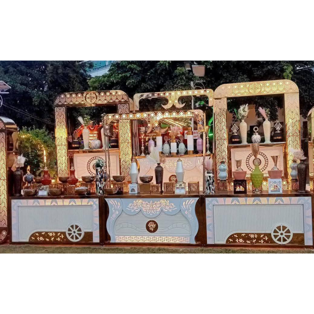 Modern, decorative catering counter or buffet display