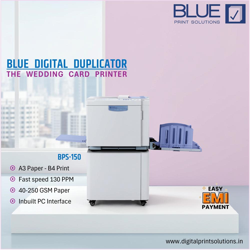 BPS150 Blue Digital Duplicator - Wedding Card Printing Machine