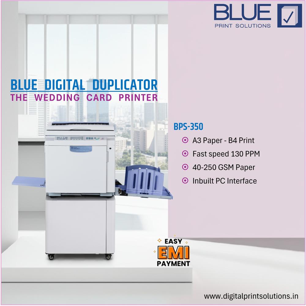 Bps350 Blue Digital Duplicator - Application: Office & Educational Institutes