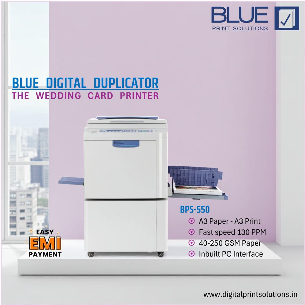 BPS550 Blue Digital Duplicator - Wedding Card Printing Machine