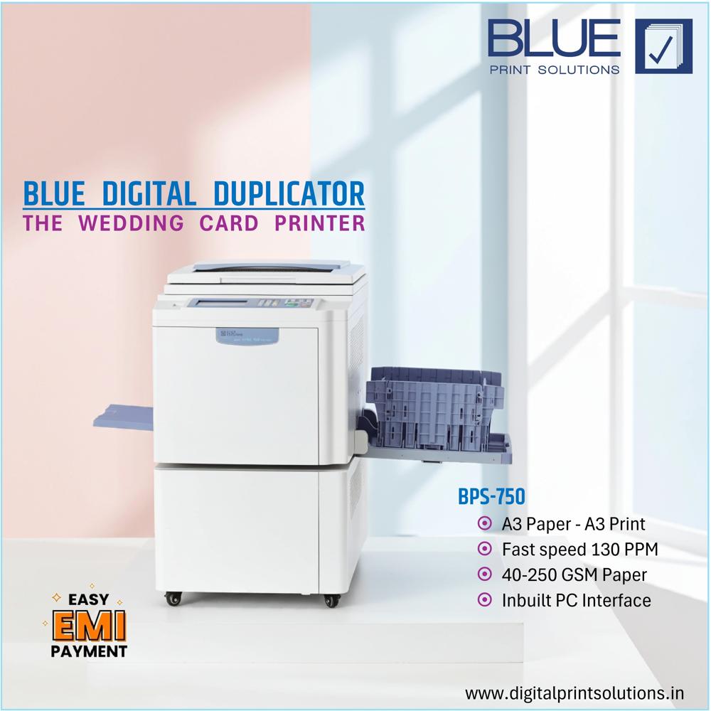 Bps750 Blue Digital Duplicator - Max Paper Size: 297*420mm. (A3)