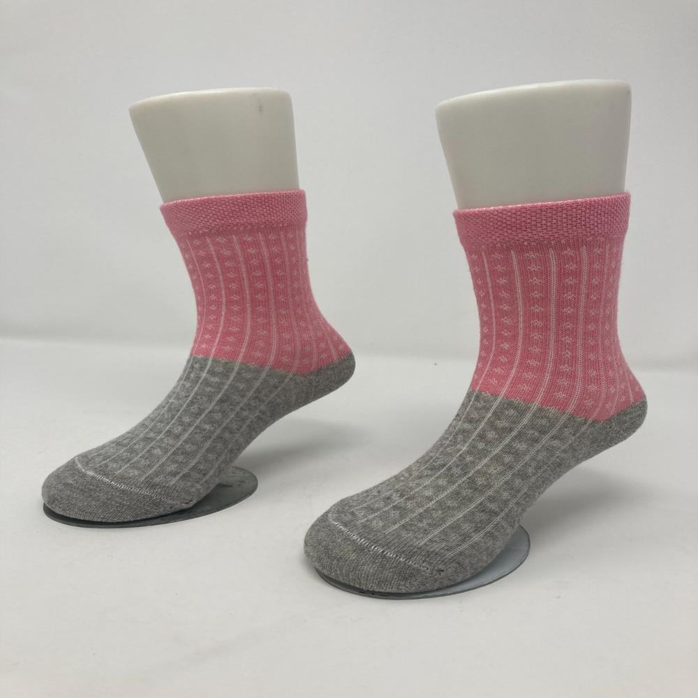 Pink and Grey Kids Socks