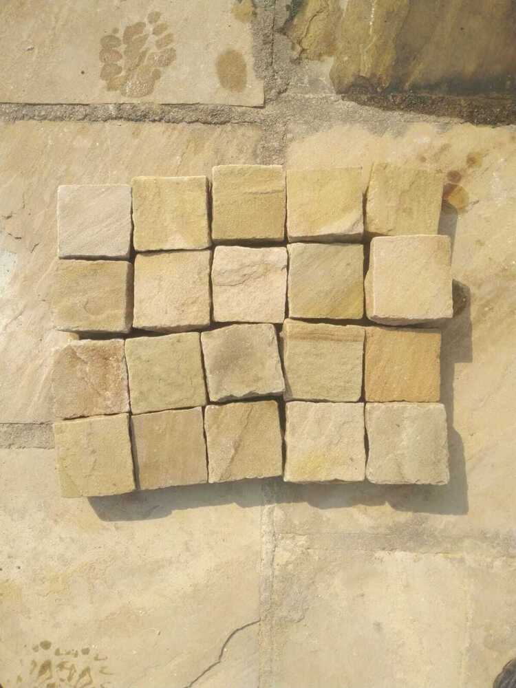squar cobbles stone with natural color rance high durable sand stone cobbleas for export used in loose supliyer