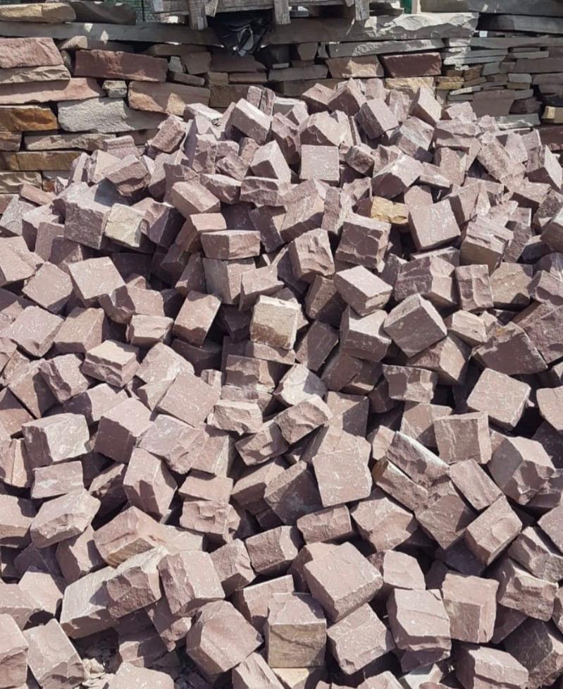 squar cobbles stone with natural color rance high durable sand stone cobbleas for export used in loose supliyer