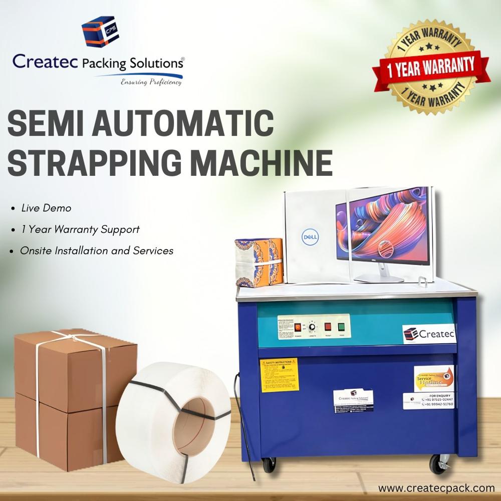 Basic Hd Semi Automatic Strapping Machine - Color: Blue