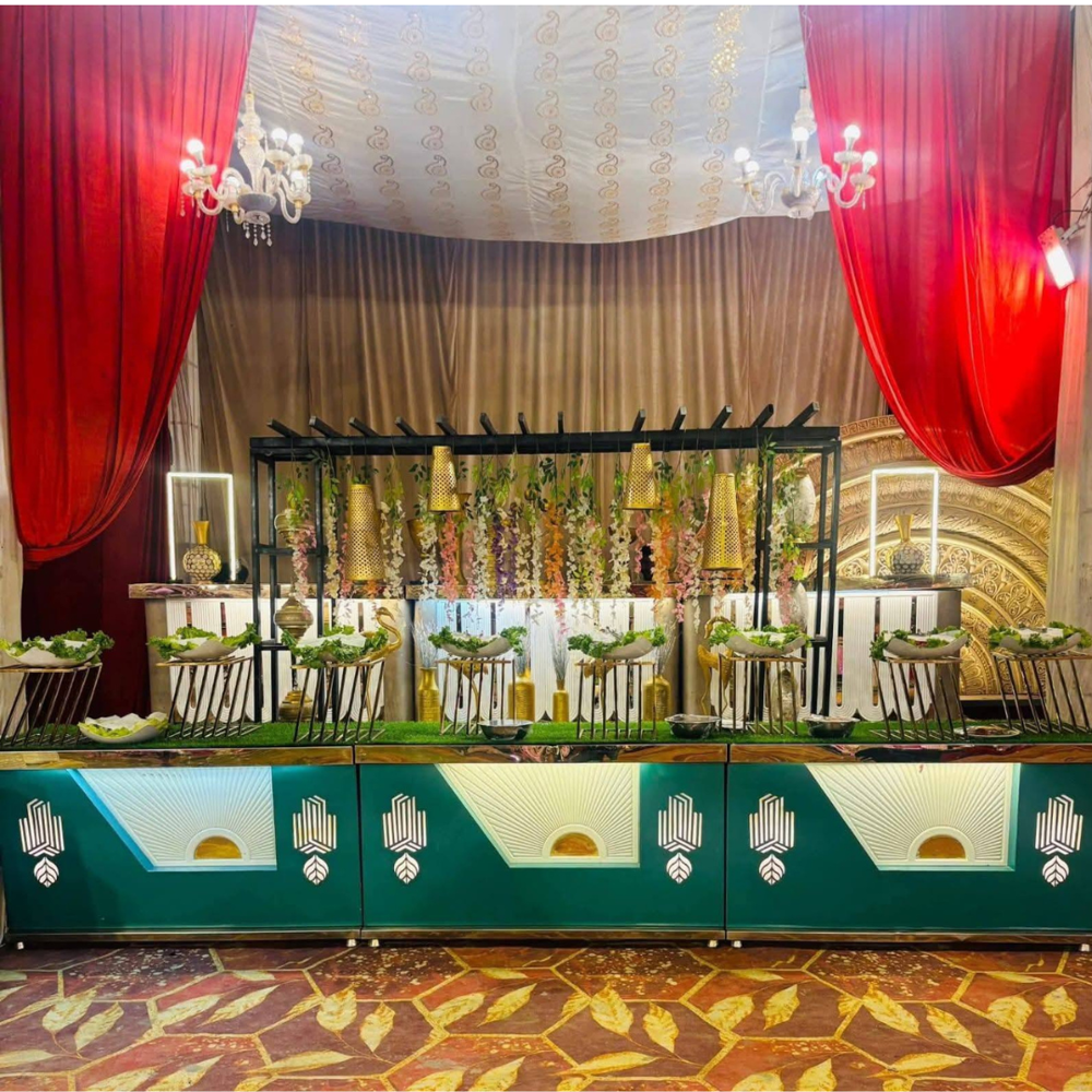 Large wedding buffet catering counter