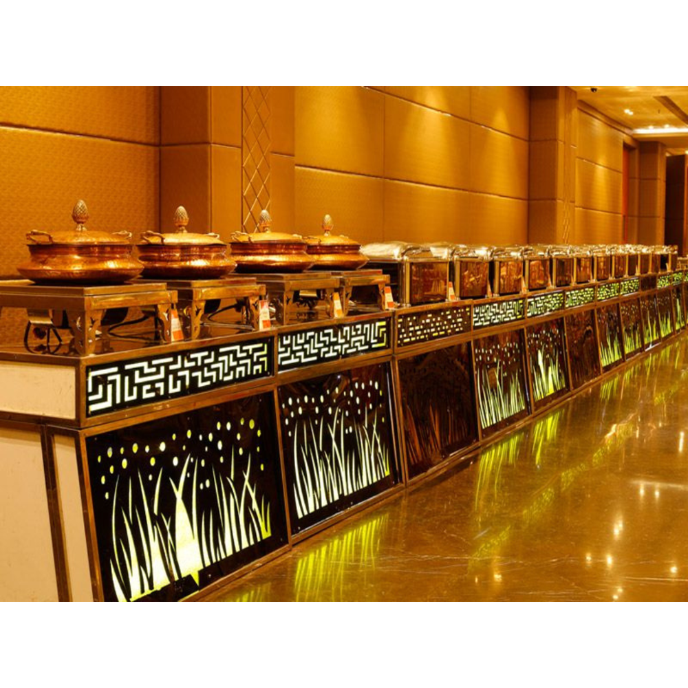 Modern wedding buffet catering counter