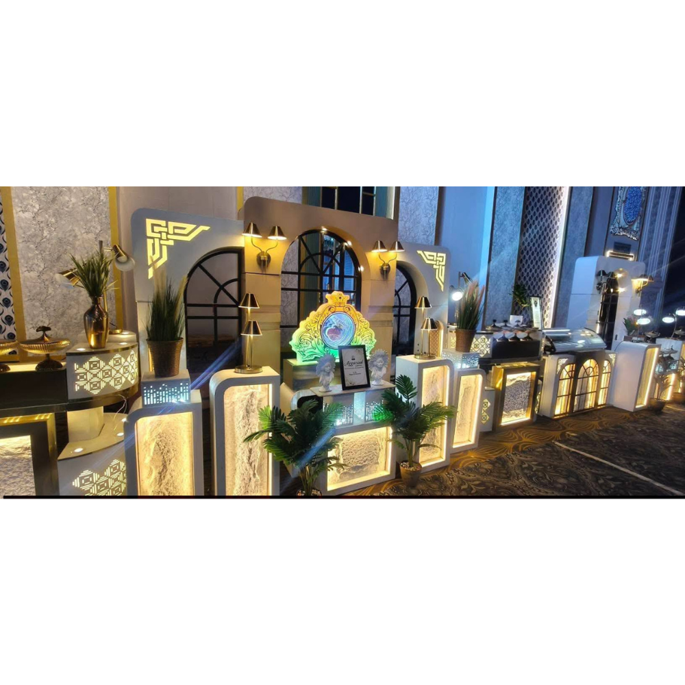 Food catering counter setup