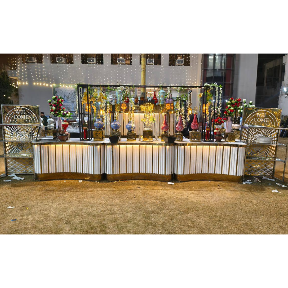 Food catering counter setup