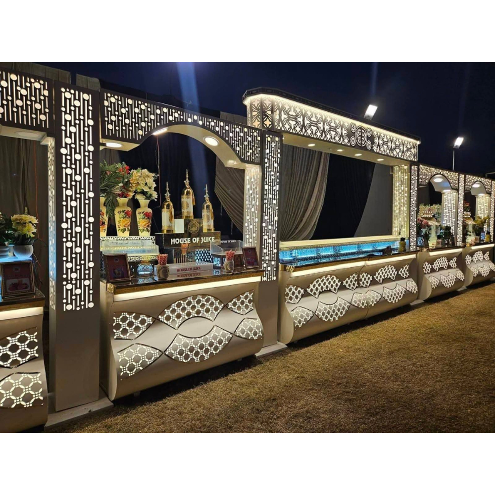 Metal or stainless steel buffet catering counter