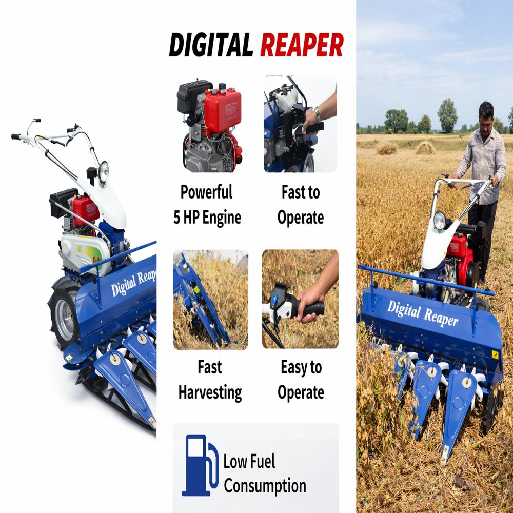 Digital Reaper Soyabean Harvesting Machine