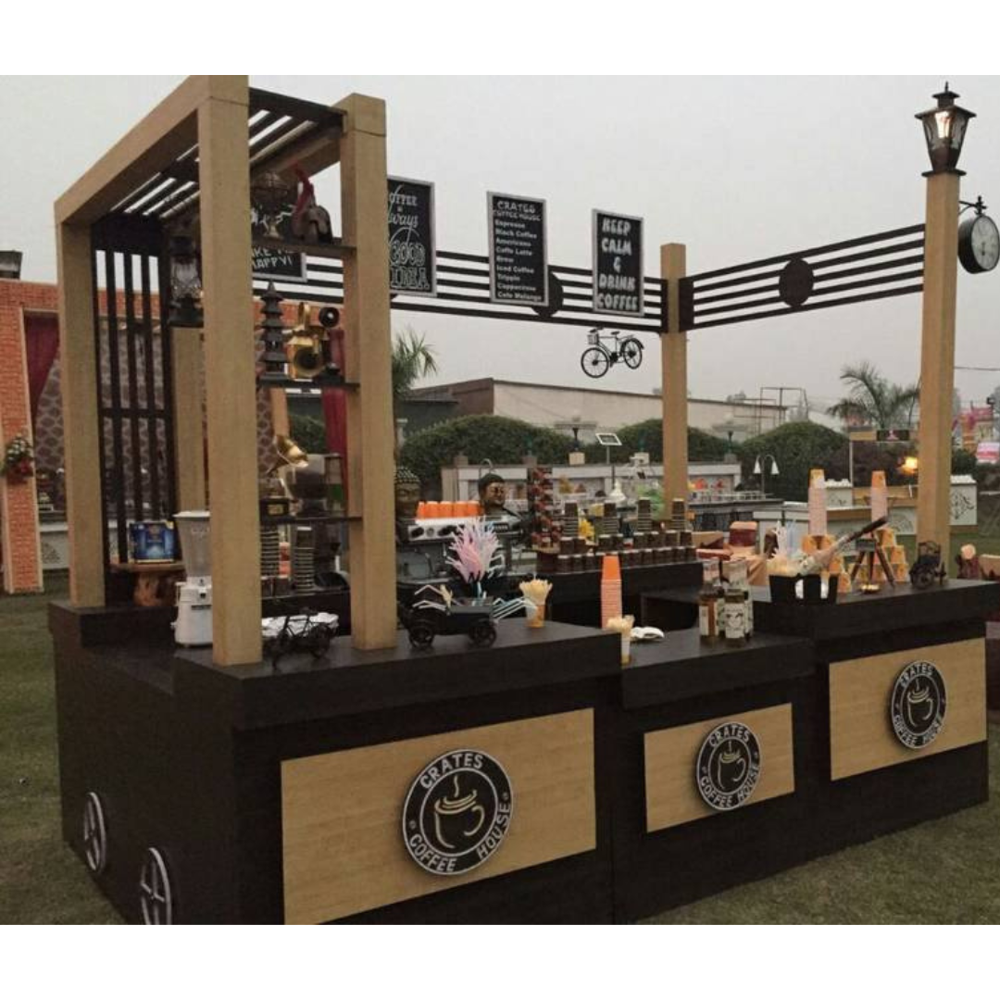 Stylized food and beverage counter