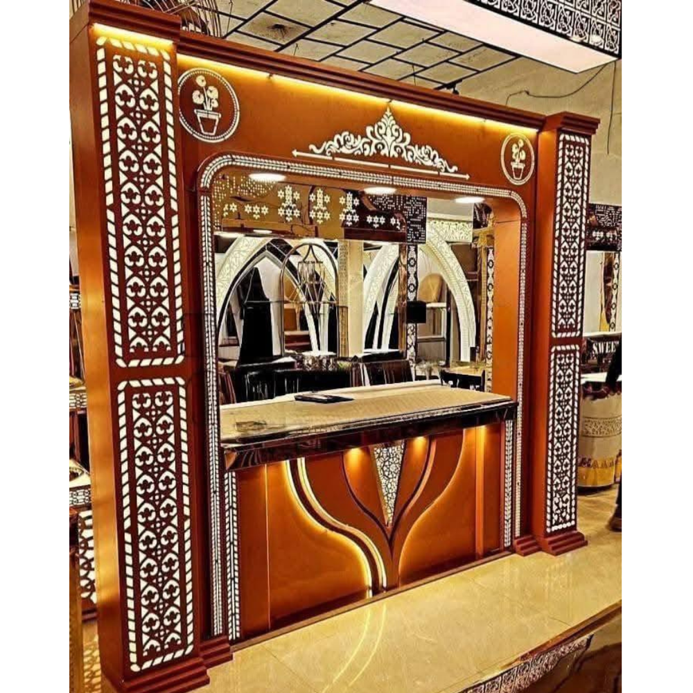 Decorative catering buffet counter