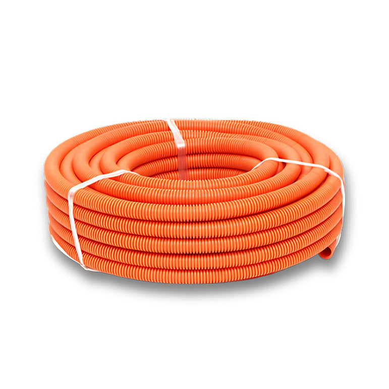 50mm Hdpe Double Wall Corrugated Pipe - Color: Orange/black