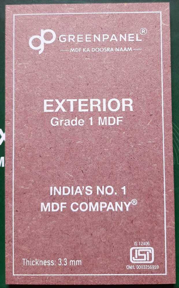 84mm Greenpanel Exterior Grade MDF - Engineered Wood Fiber 8x4ft Natural Brown, Water & Termite Resistant, Class 1 Fire Rated
