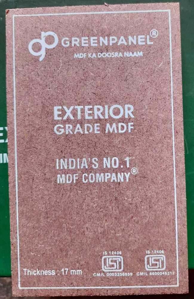 7.3mm ग्रीनपैनल एक्सटीरियर ग्रेड एमडीएफ - यूकेलिप्टस हार्डवुड फाइबर, 8 फीट x 4 फीट, नेचुरल ब्राउन | नमी प्रतिरोधी, दीमक रोधी, एफएससी प्रमाणित