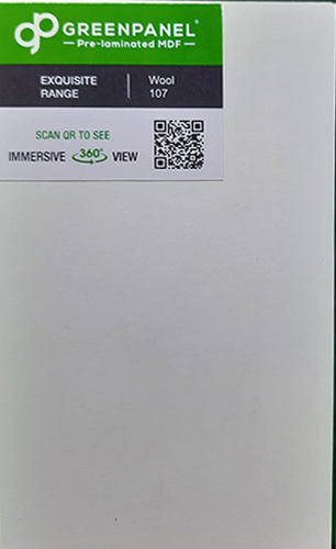 Wool 107 Exquisite Range Greenpanel Pre Laminated Mdf