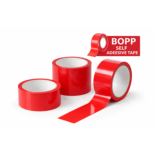 Red BOPP plain self Adhesive tape