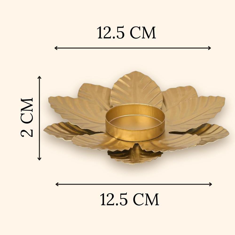 Brass Flower T Light Holder