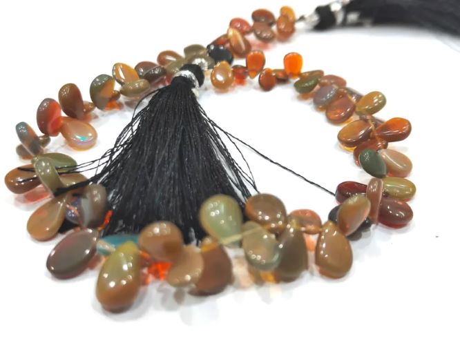 Natural White opal Quartz Rondelle Plain Smooth 8mm Beads Sold Per Strand 8 inches Long