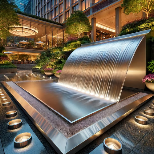Water Sheet Fall Fountain