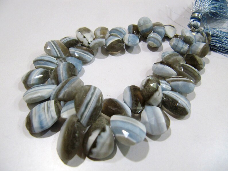 Natural Boulder Opal Pear Shape Briolette Faceted Beads Size 8x14mm to 12 x16mm Sold per Strand 8inch Long