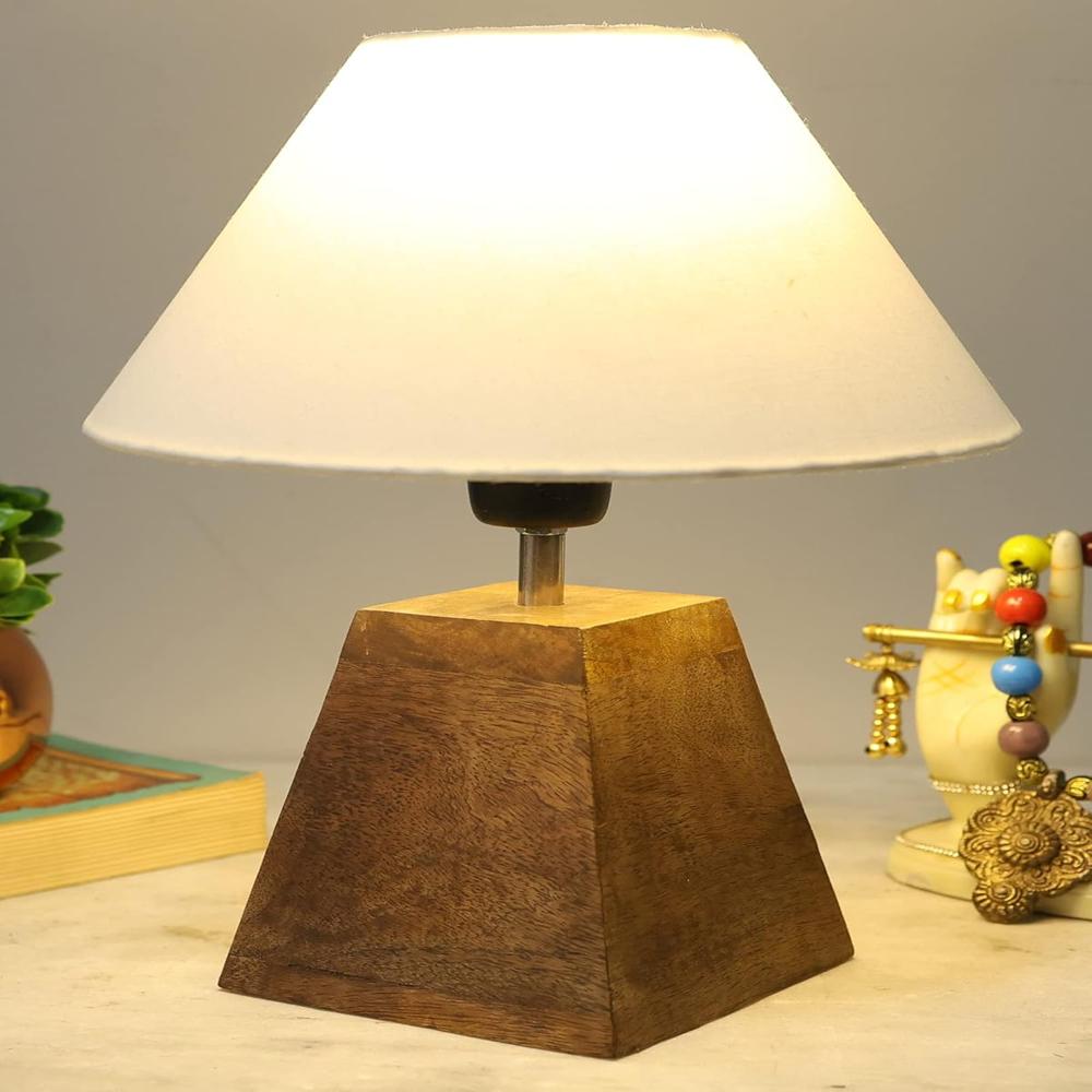 Beige Shade Table Lamp - Color: Golden