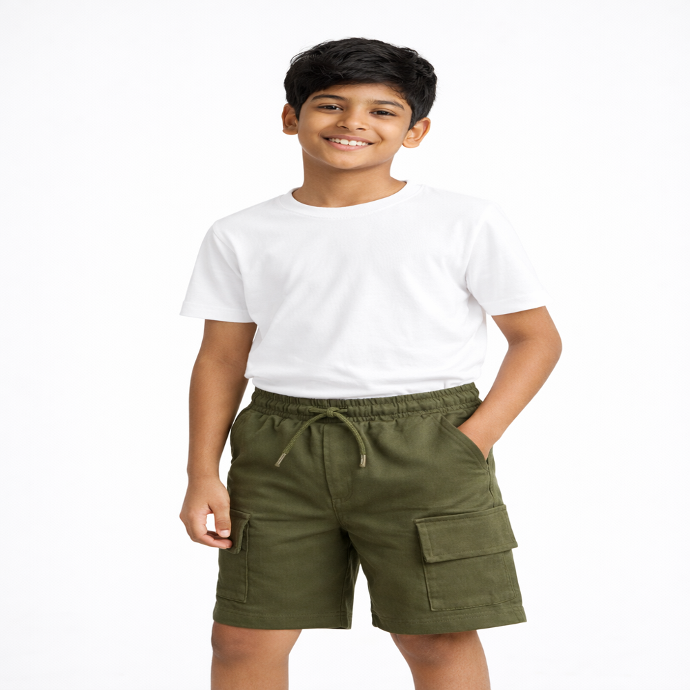 Boys Cotton Cargo Shorts