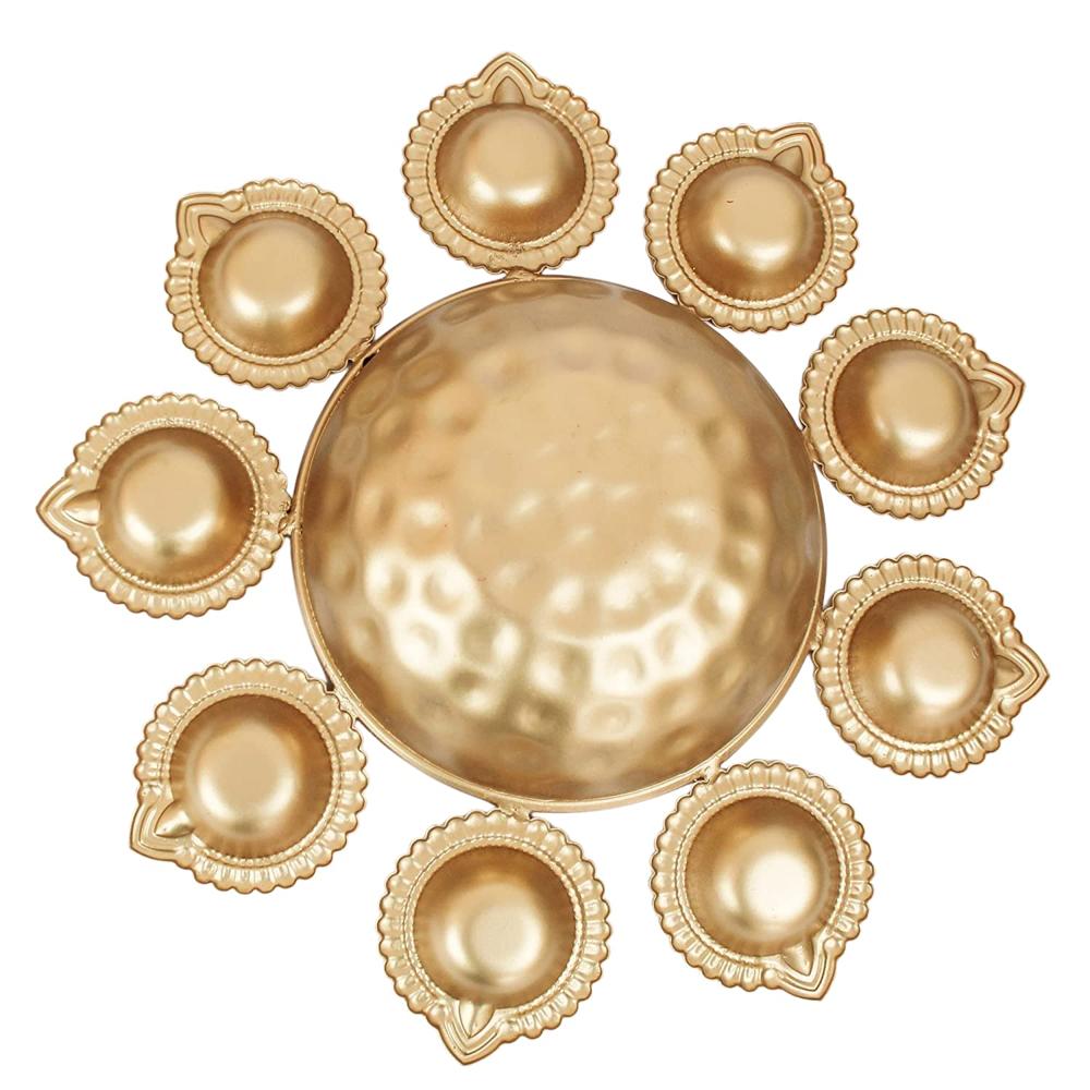 Metal Diya - Color: Golden