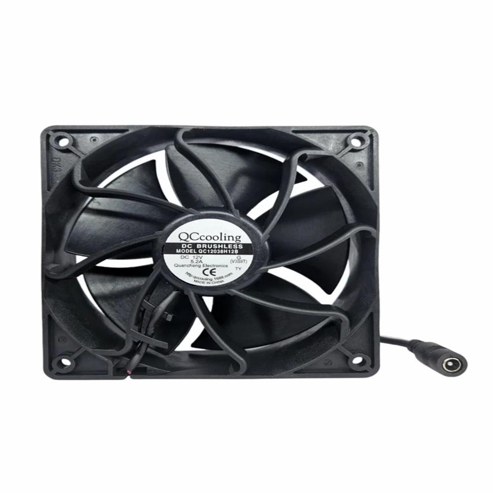 QCCOOLING QC12038H12B 12V DC 5.2A 12038mm Ball Bearing Industrial Axial Cooling Fan