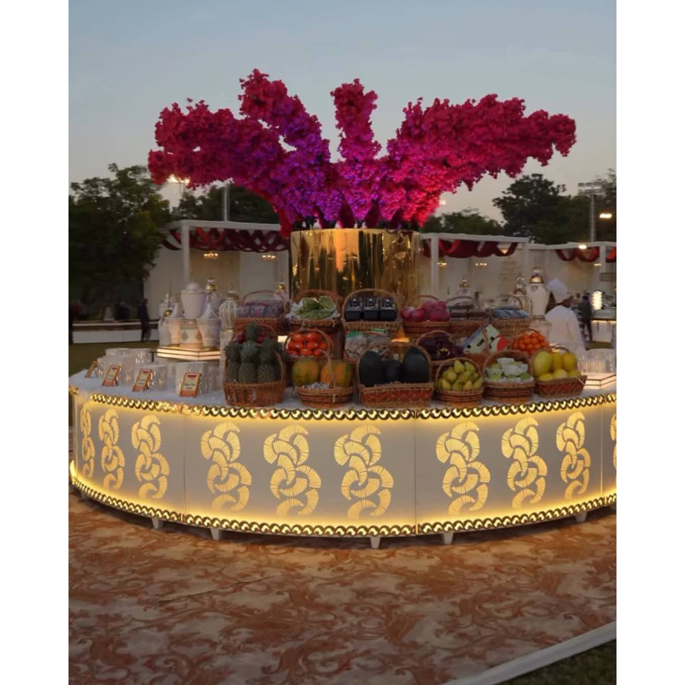 Decorative catering display counter