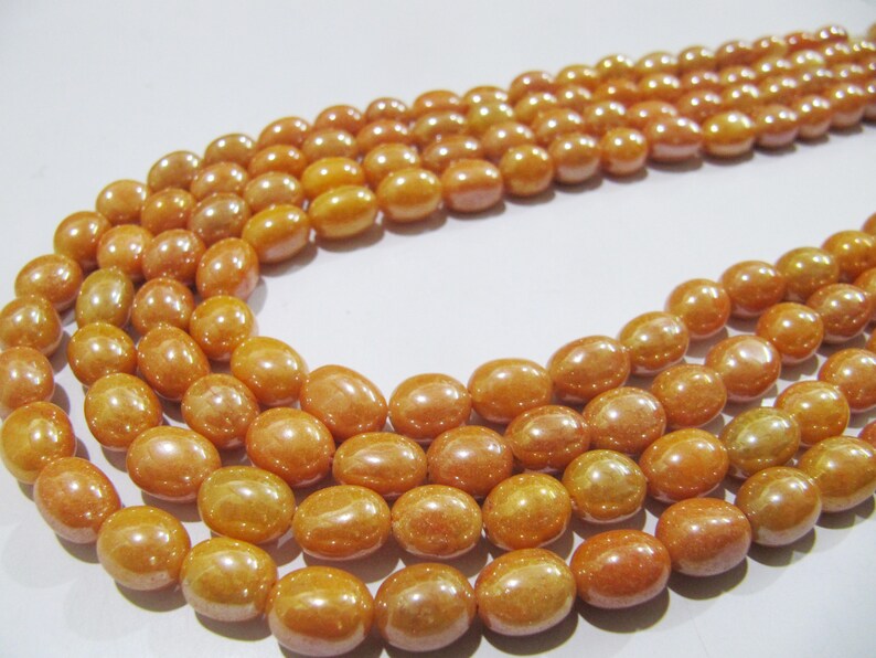 Opal Quartz Oval Plain Smooth Beads 8 to 10mm Strand 8 inch long Beads 