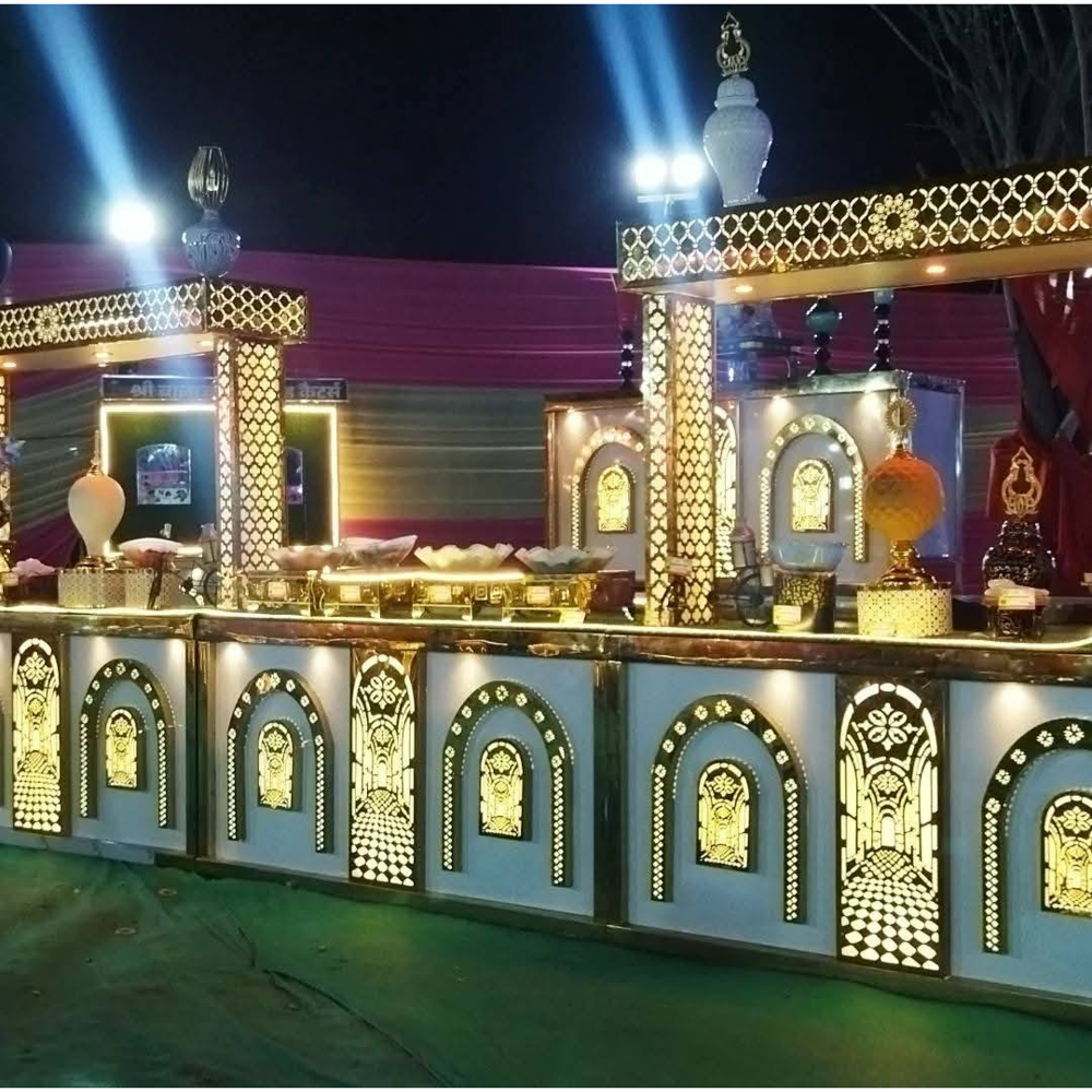 Luxurious stainless steel catering counter