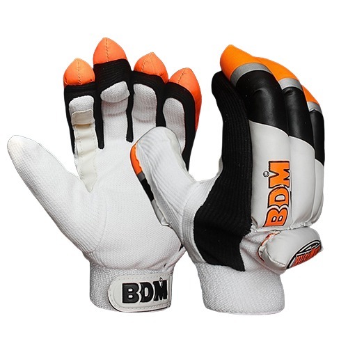 Club Master Batting Gloves - Leather, Mesh, Foam, Adjustable Velcro Strap, Air Mesh Backhand, Pre-Curved Finger Inserts