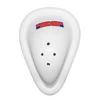 Aero Dynamic Abdominal Guards - Polypropylene Pp, Standard Size, White With Blue Trim | Lightweight, Ventilated, Shock Absorbing, Ergonomic Design