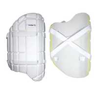 Amazer Thigh Guard - High-density Foam, Standard Size, White | Lightweight, Breathable, Shock Absorption, Adjustable Strap
