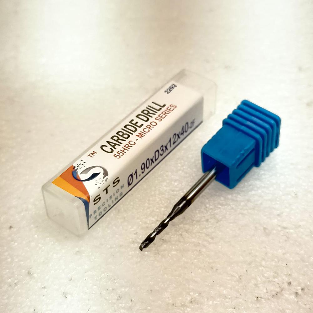 Micro Drill 1.9xD3x12x40 (55 HRC)