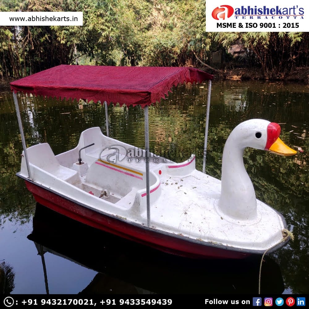 FRP Swan Boat With Shade