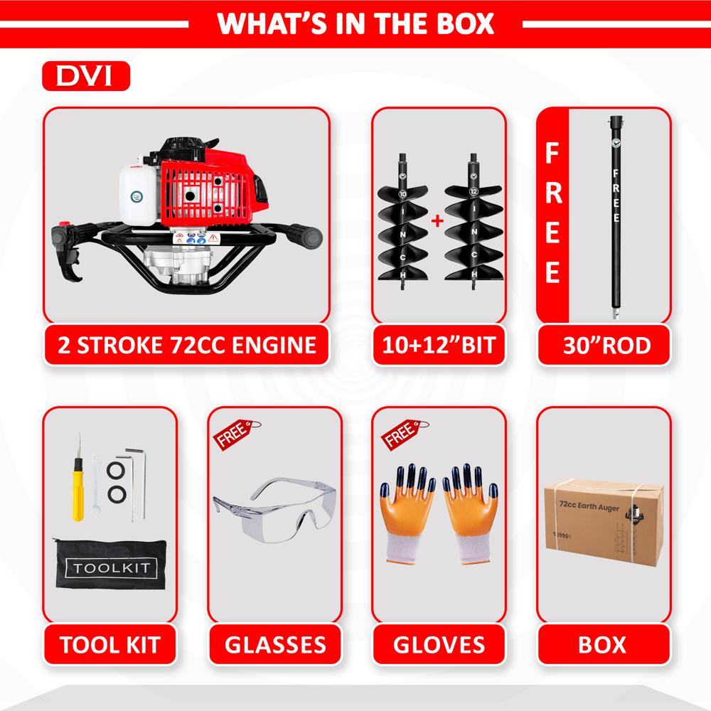 Profeesional Earth Augers 72 Cc Cast