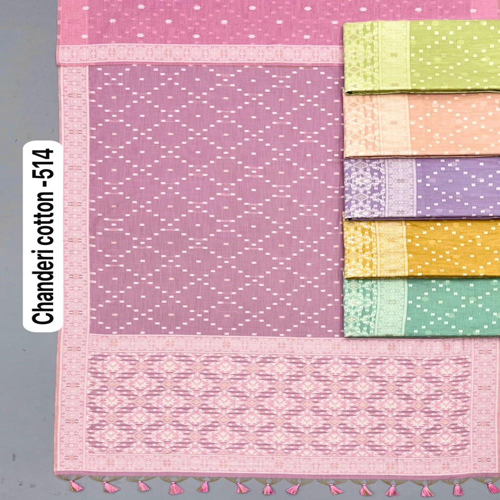 SUMMER SPECIAL CHANDERI COTTON WEAVING SAREES