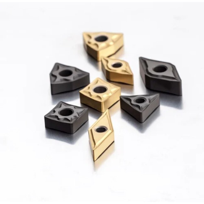 Pramet Cnc Carbide Inserts - Tungsten Carbide, Cvd Coating, Black & Golden Finish | Ideal For Industrial Machining Applications