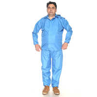 Blue Rain Suit - Pvc Coated Polyester, M-xxl, Blue | Waterproof, Foldable, Hooded, Unisex, Regular Fit