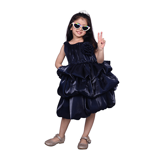 Girls Yellow Jump suit, Sleeveless knee length in Crepe