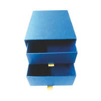 Painted Jewellery Box - Black Cardboard Medium Rectangular, Glossy Hand-painted Ethnic Motif, Clasped Lid
